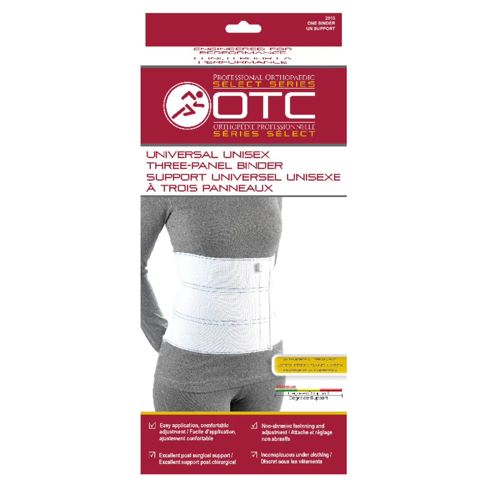 Ceinture abdominale 3 panneaux 23 cm OTC blanche