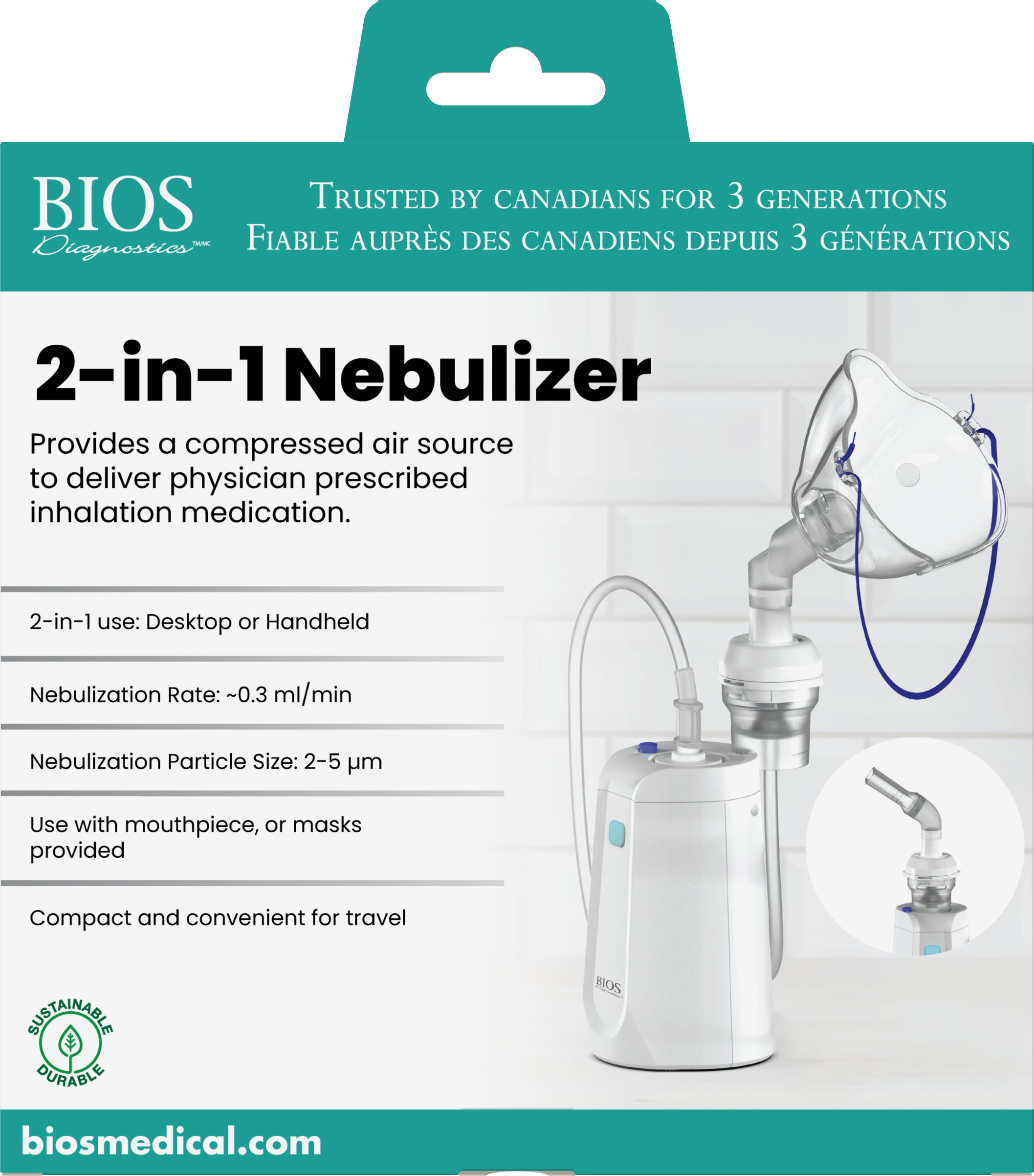 BIOS Diagnostics - 2-in-1 Nebulizer (100NB)