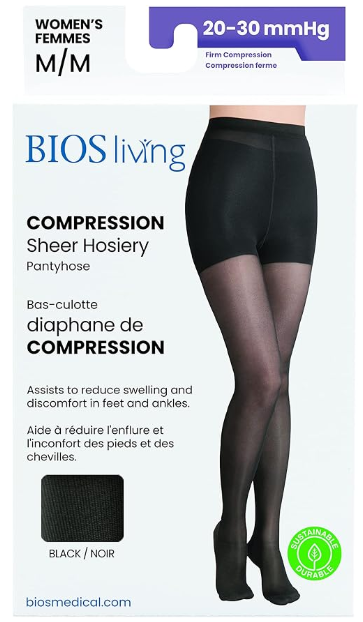 Bios Living - Pantyhose Black 20-30mmHg