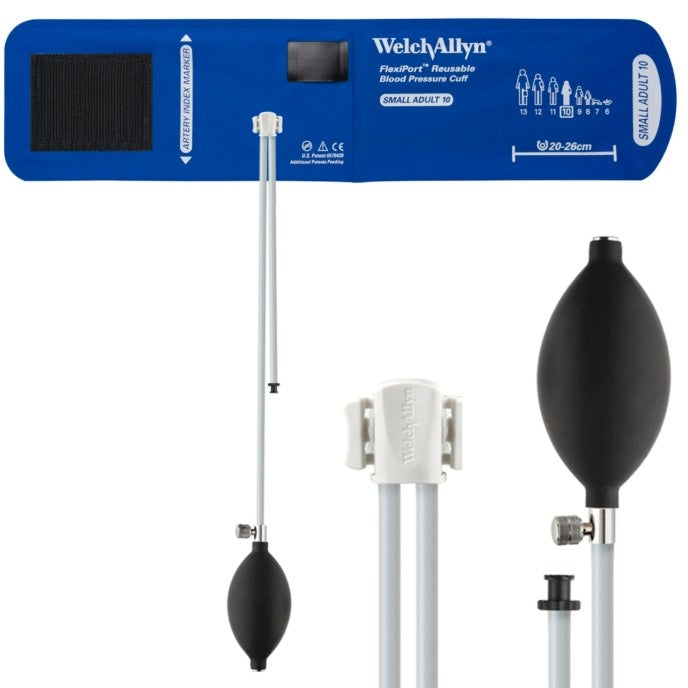 Flexiport Blood Pressure Cuff, Two Tube, One Piece, with Inflation System and Bulb