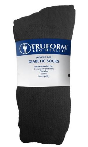 Chaussettes diabétiques mi-mollet Truform (3 paires/paquet)