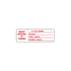 Medical Label, IV Set Change, Red