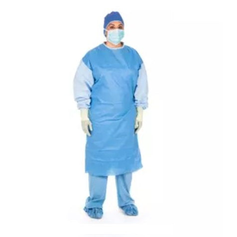 Cardinal Health SmartSleeve AAMI Level 4 Sterile Poly-Reinforced Breathable SMS Surgical Gown with Set-In Sleeve