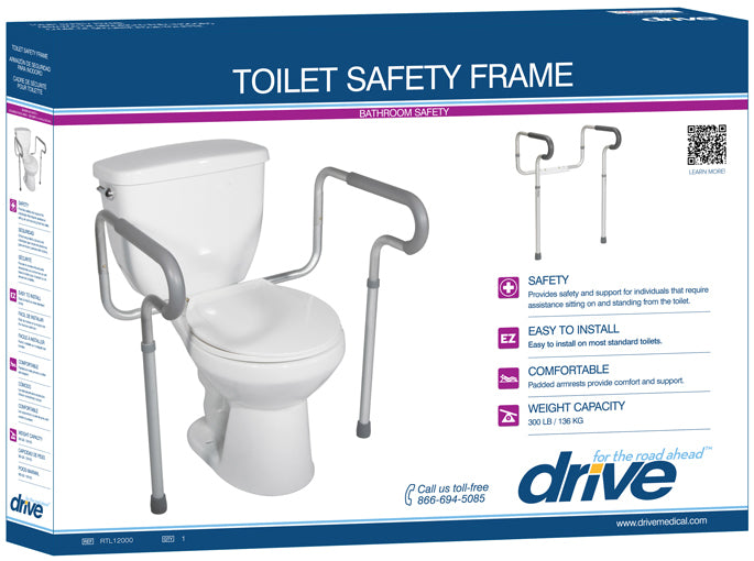 Toilet Safety Frame With Padded Arms