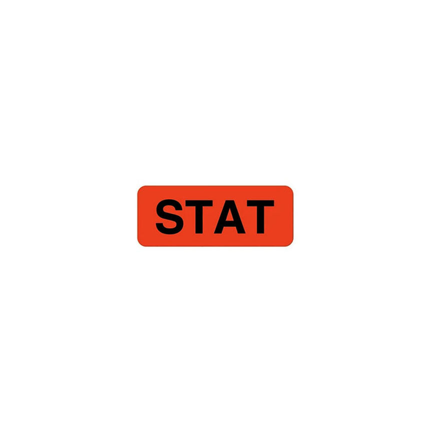 Étiquette STAT, rouge fluorescent, amovible