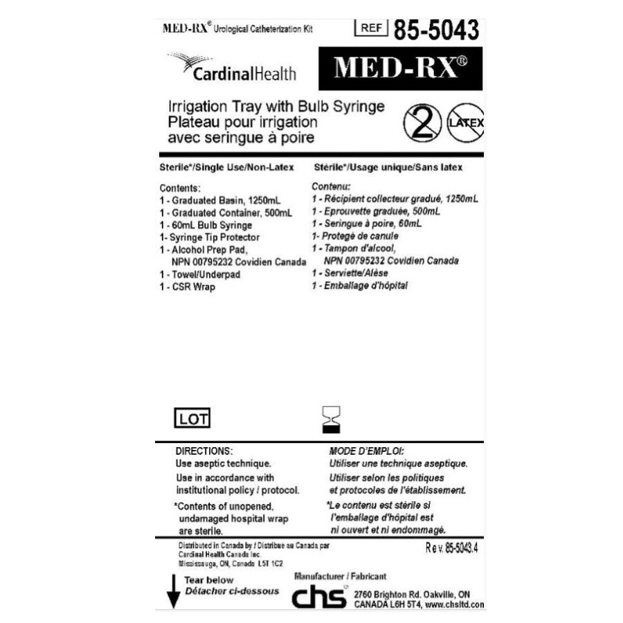 Med-Rx Irrigation Tray with Bulb Syringe- 85-5043