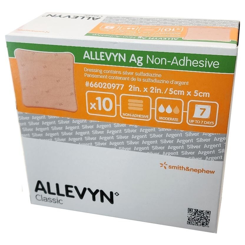 Pansement en mousse hydrocellulaire non adhésive ALLEVYN™ Ag