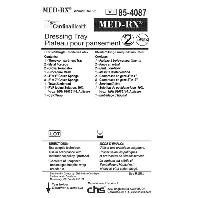 Med-Rx Dressing Tray- 85-4087