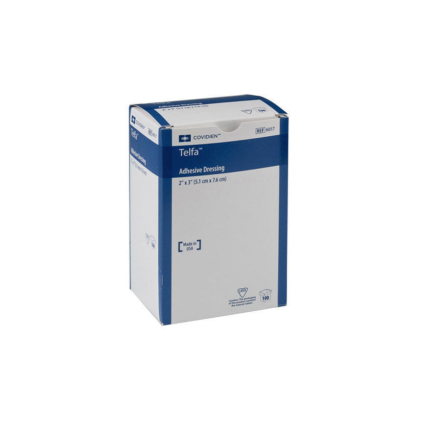 Telfa Ouchless Adhesive Dressing Gauze Pad, Sterile, W2" x L3"