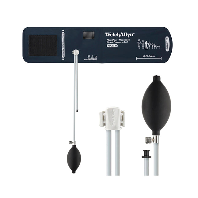 Brassard de tensiomètre Flexiport®, deux tubes, monobloc, avec système de gonflage et poire