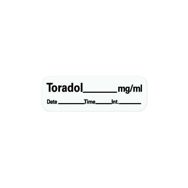 Anesthesia Label, 1" Core, W1/2" X L1-1/2"