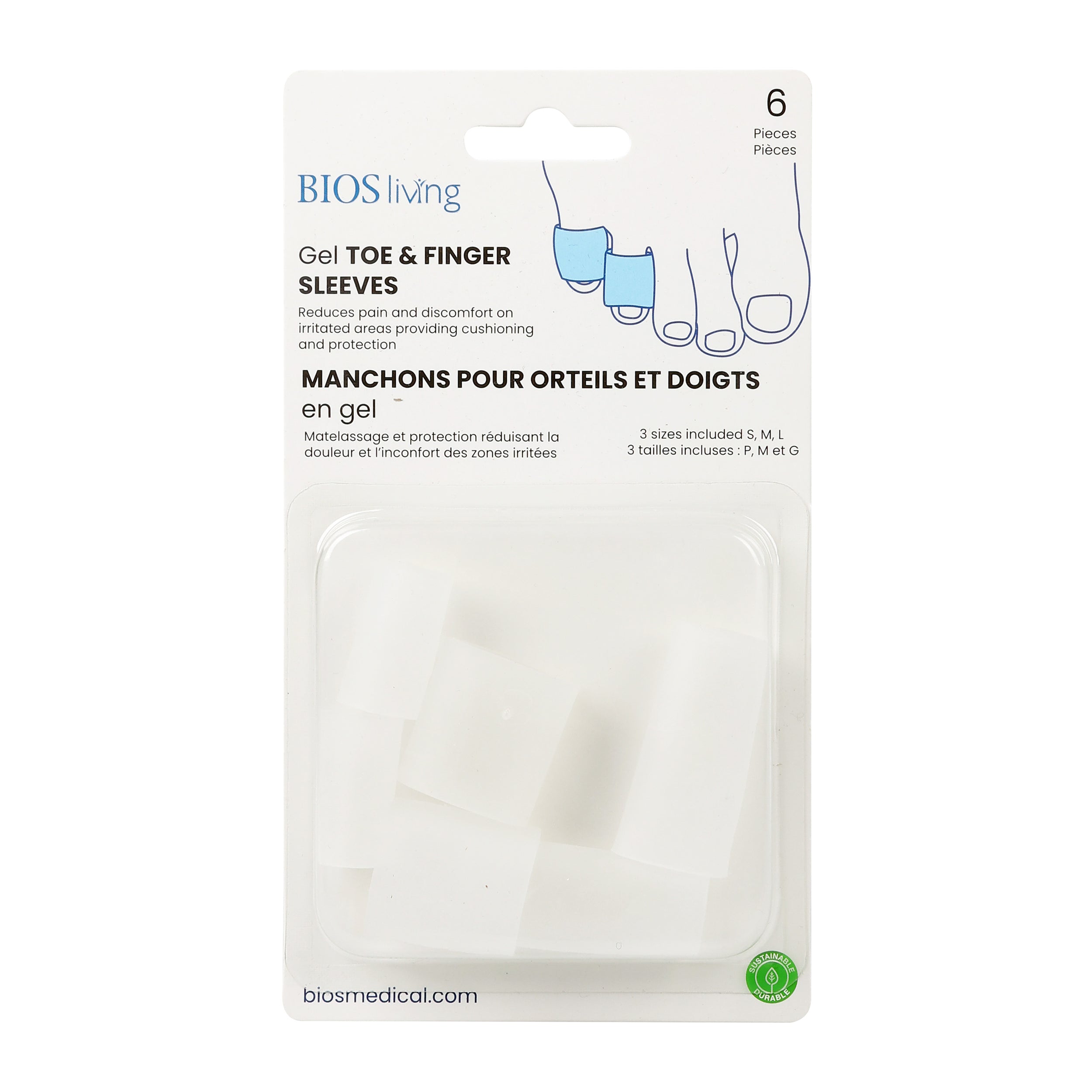 BIOS Living - Gel Toe/Finger Sleeves (FT106)