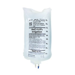0.9% Sodium Chloride Irrigation Solution, Viaflex Uromatic Plastic Pour Container, 3000mL