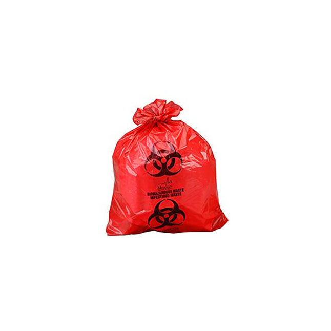 Sac pour déchets biomédicaux, rouge/noir
