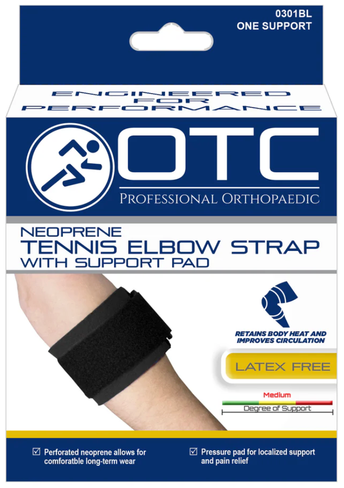 OTC Neoprene Tennis Elbow Strap Black