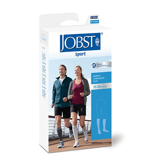 JOBST® Sport, bas de contention montants, noirs, 15-20 mmHg
