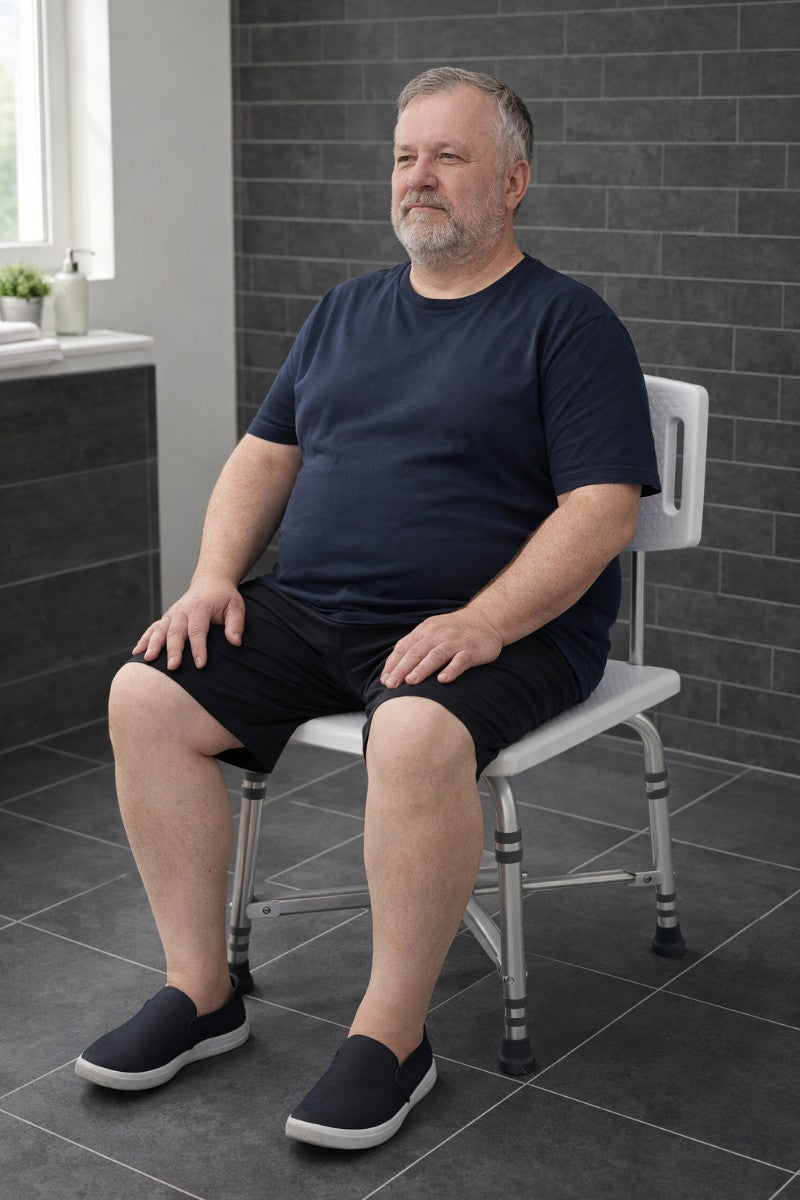 Heavy-Duty Bath Chair with Back