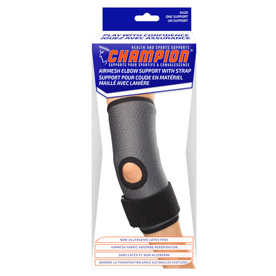 Champion Elbow Sleeve Charcoal/Wraparound Strap