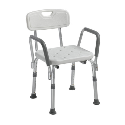 Shower Chair With Back And Removable Padded Arms