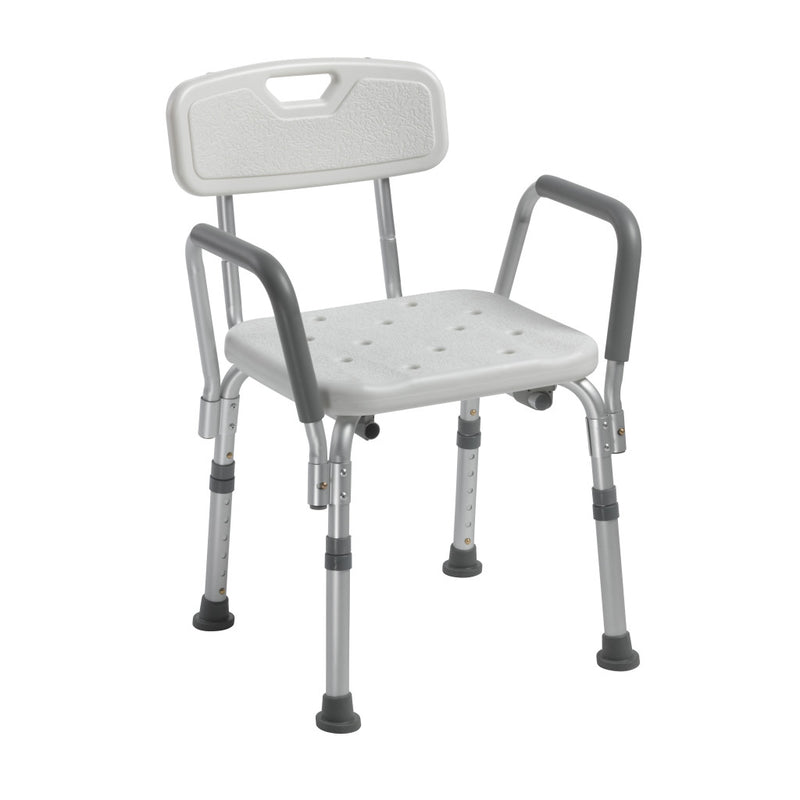Shower Chair With Back And Removable Padded Arms