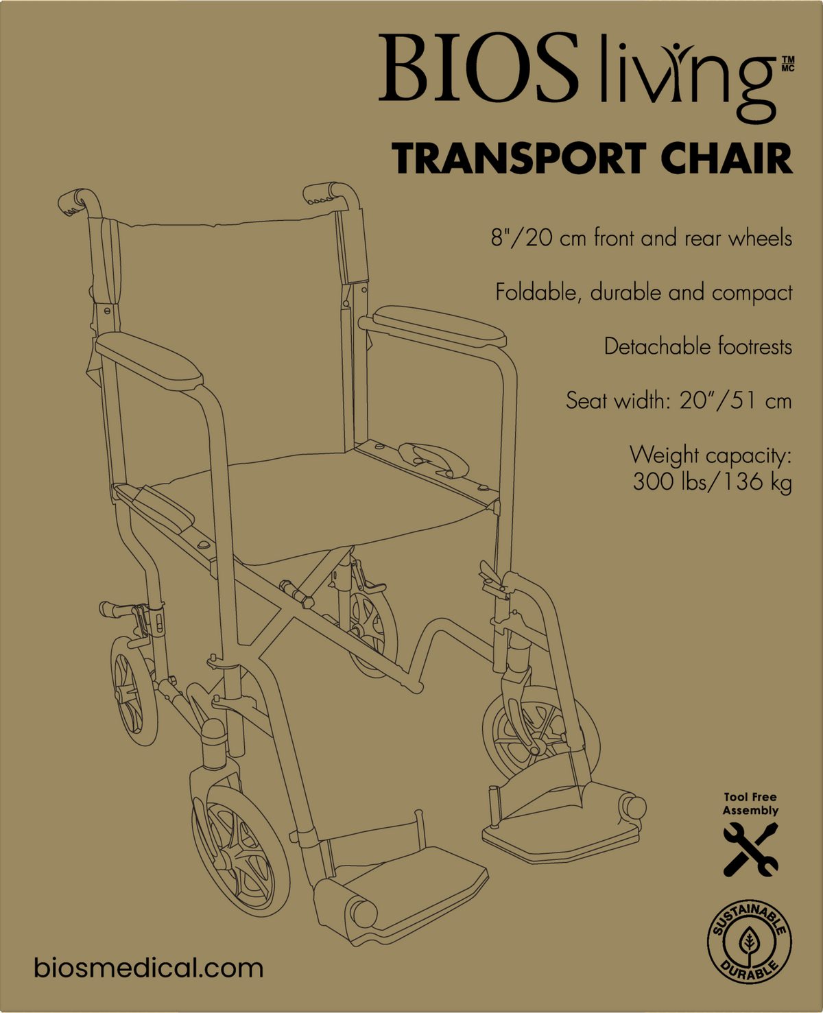 BIOS Living - Transport Chair (56053)