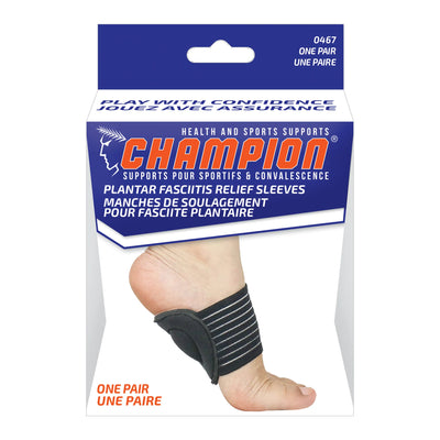 Champion Plantar Fasciitis Sleeve/Universal Black (Pair)