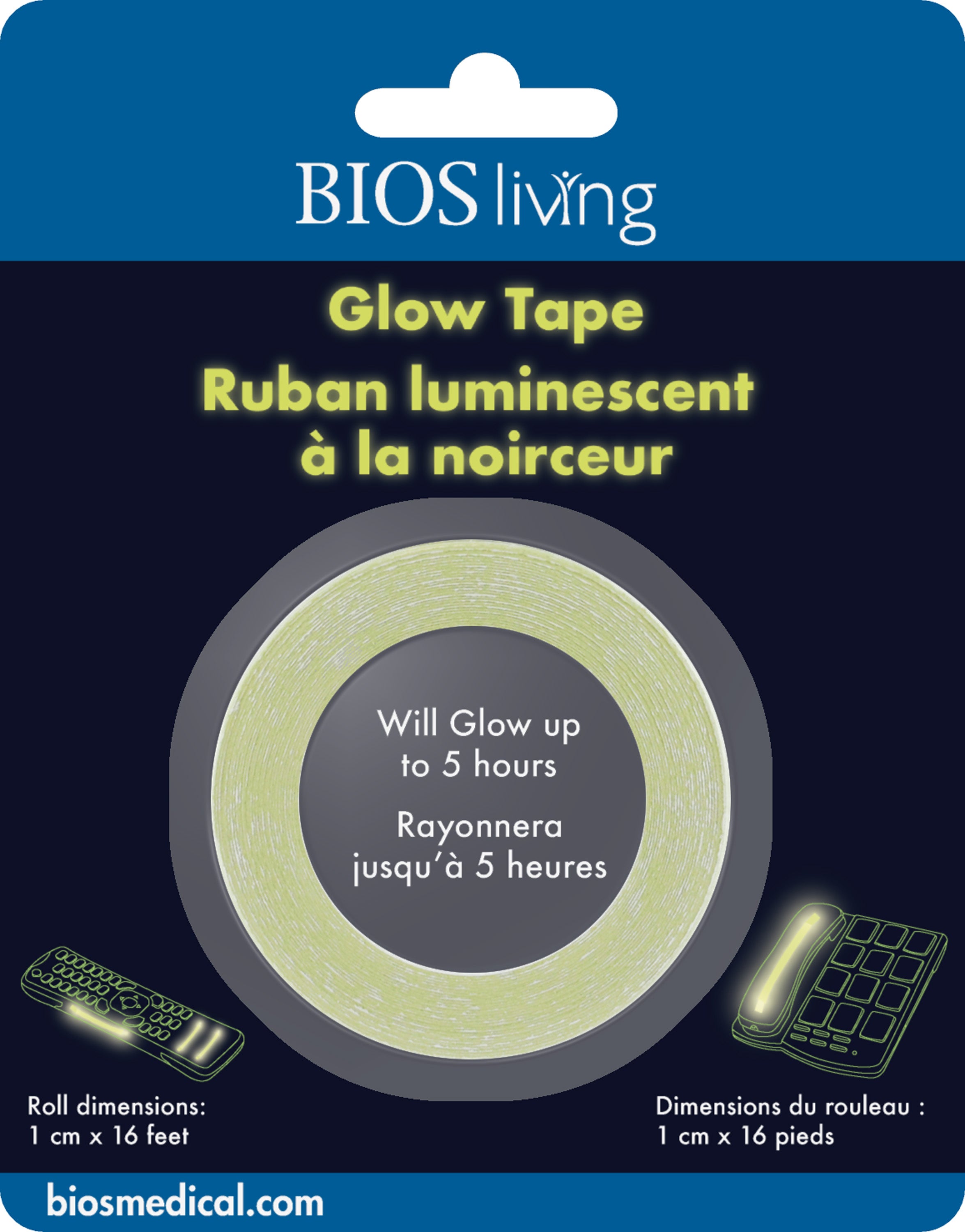 BIOS Living - Glow in the Dark Tape (1 Roll) (58007)