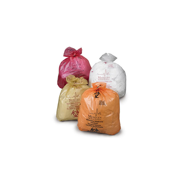 Sac pour déchets biomédicaux, autoclavable, jaune/noir