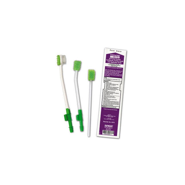 Toothette Suction Toothbrush, Suction Swab and Applicator Swab, Untreated, Single Use