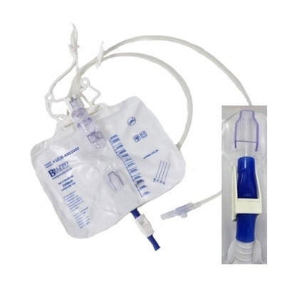 Poche de recueil d'urine avec clip anti-éclaboussures, 4000 ml