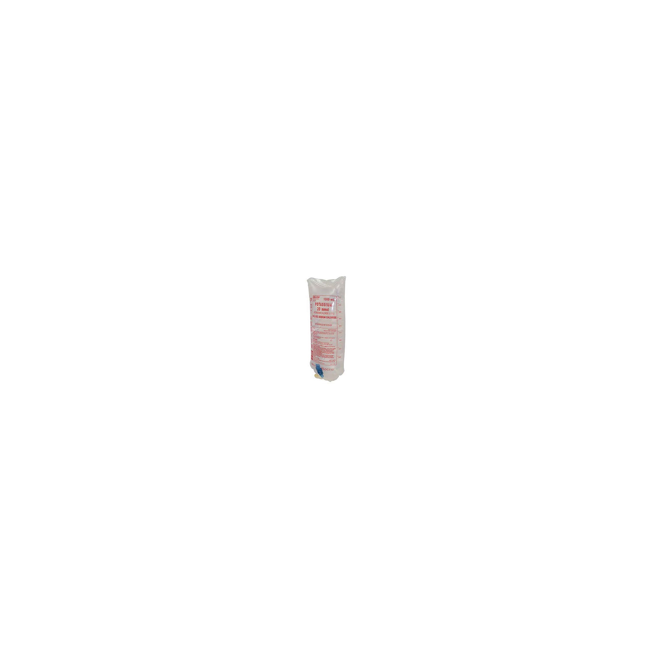 Solution injectable de chlorure de potassium à 0,15 % et de chlorure de sodium à 0,9 %, 1000 mL