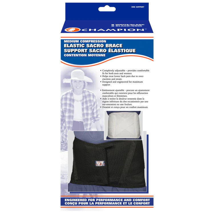Ceinture de soutien lombaire élastique Champion (motif croisé)