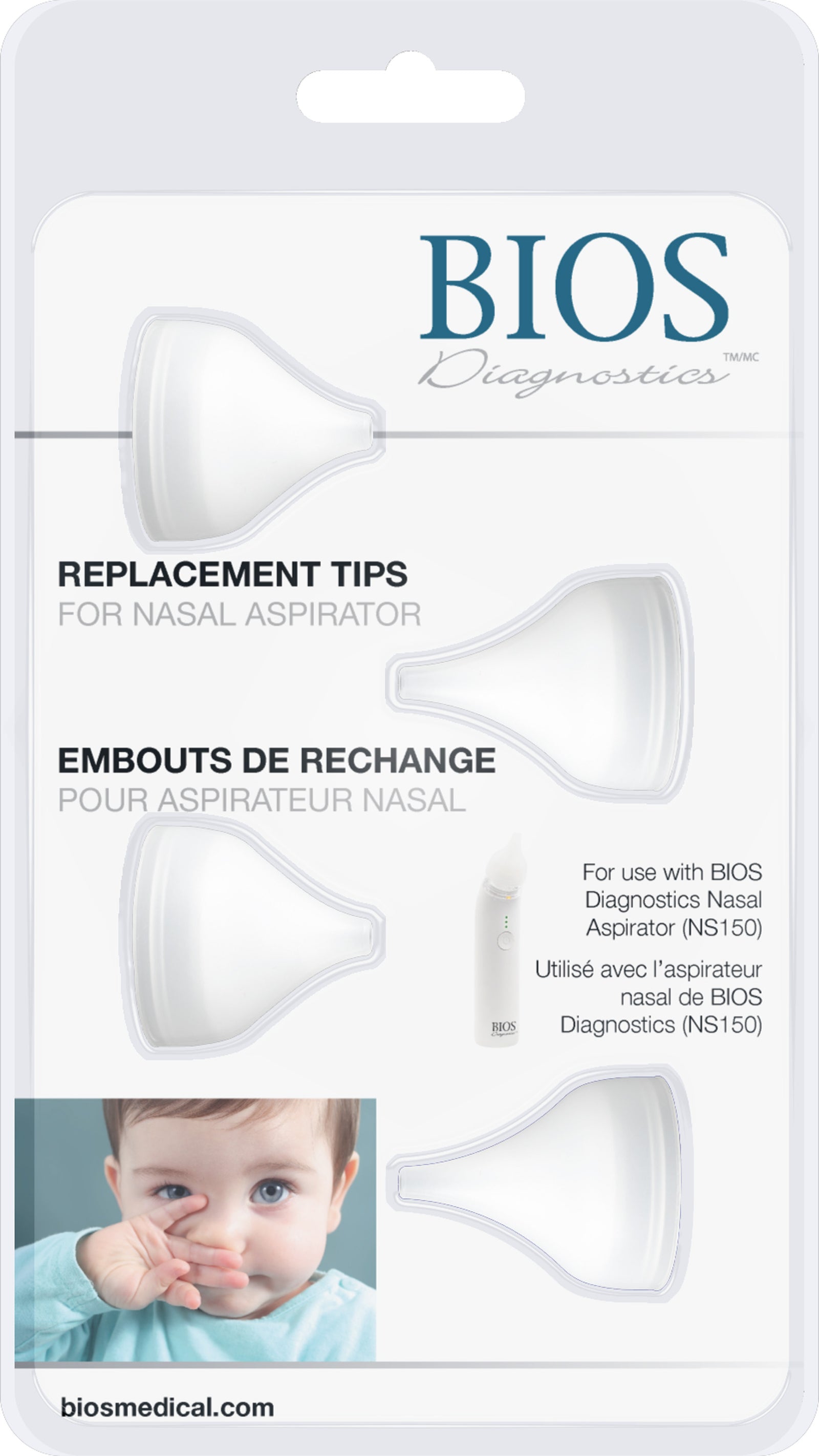 BIOS Diagnostics - Replacement Tips for Nasal Aspirator (NS151)