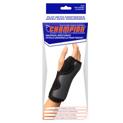 Champion Reversible Wrist Splint/3 Pulls Black (Universal)