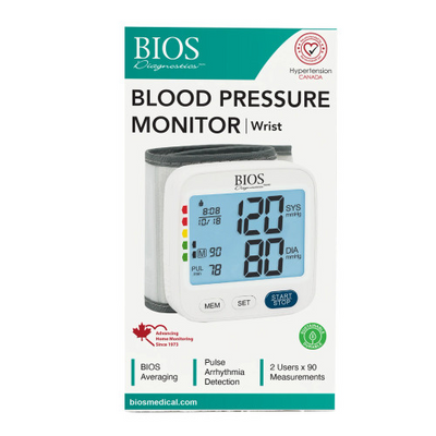 BIOS Diagnostics Wrist Blood Pressure Monitor