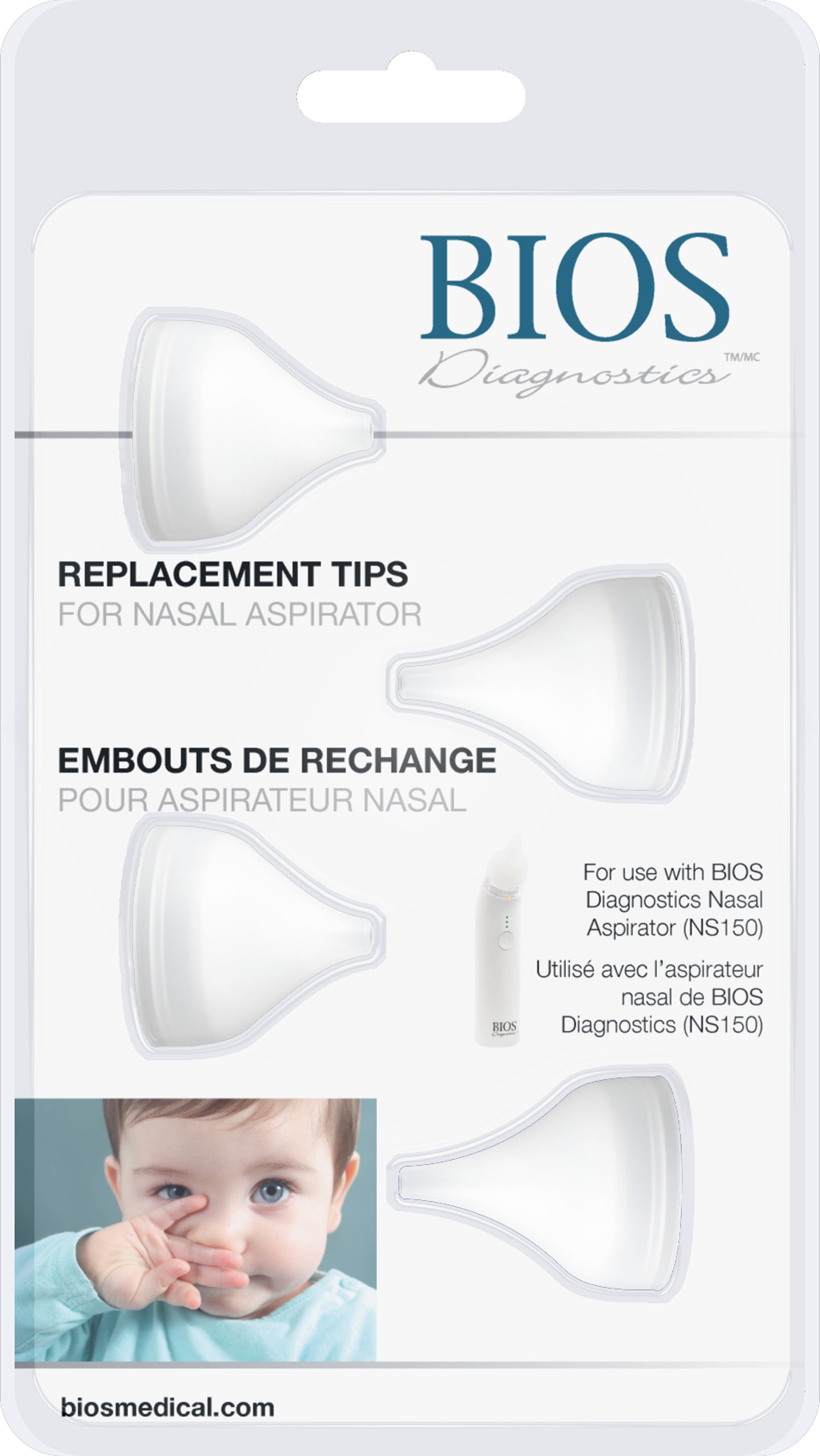 BIOS Diagnostics - Replacement Tips for Nasal Aspirator (NS151)