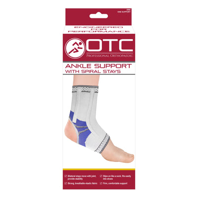 OTC Ankle Support/Spiral Stays/Open Heel Grey