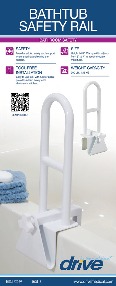 Clamp-On Tub Rail
