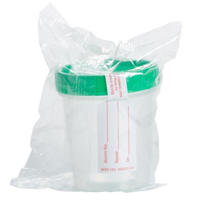 Récipient pour échantillon, 120 ml, avec bouchon