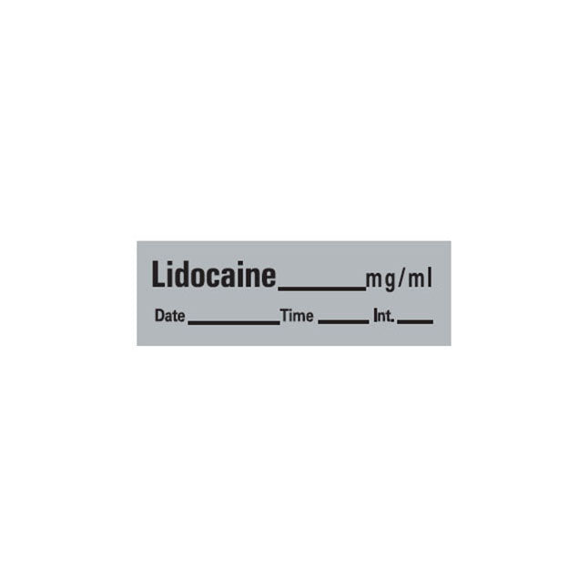 Anesthesia Label, 1" Core, W1/2" X L1-1/2"