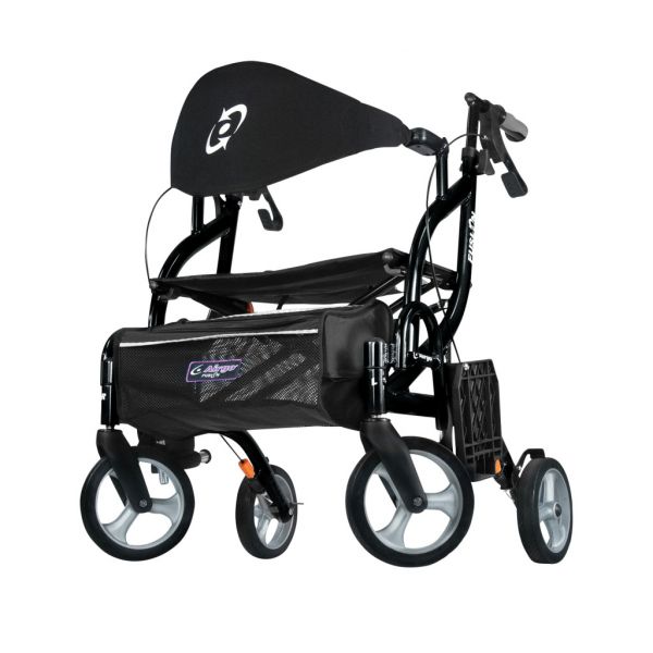 Déambulateur et fauteuil de transport Airgo Fusion F23 pliable latéralement