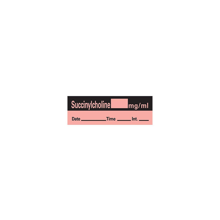 Anesthesia Label, 1" Core, W1/2" X L1-1/2"
