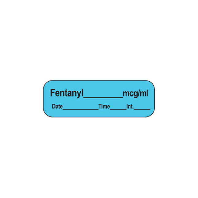 Étiquette d'anesthésie, noyau de 1 po, largeur 1/2 po x longueur 1-1/2 po