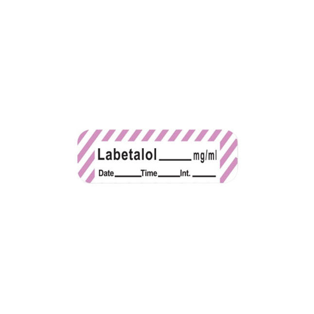 Anesthesia Label, 1" Core, W1/2" X L1-1/2"