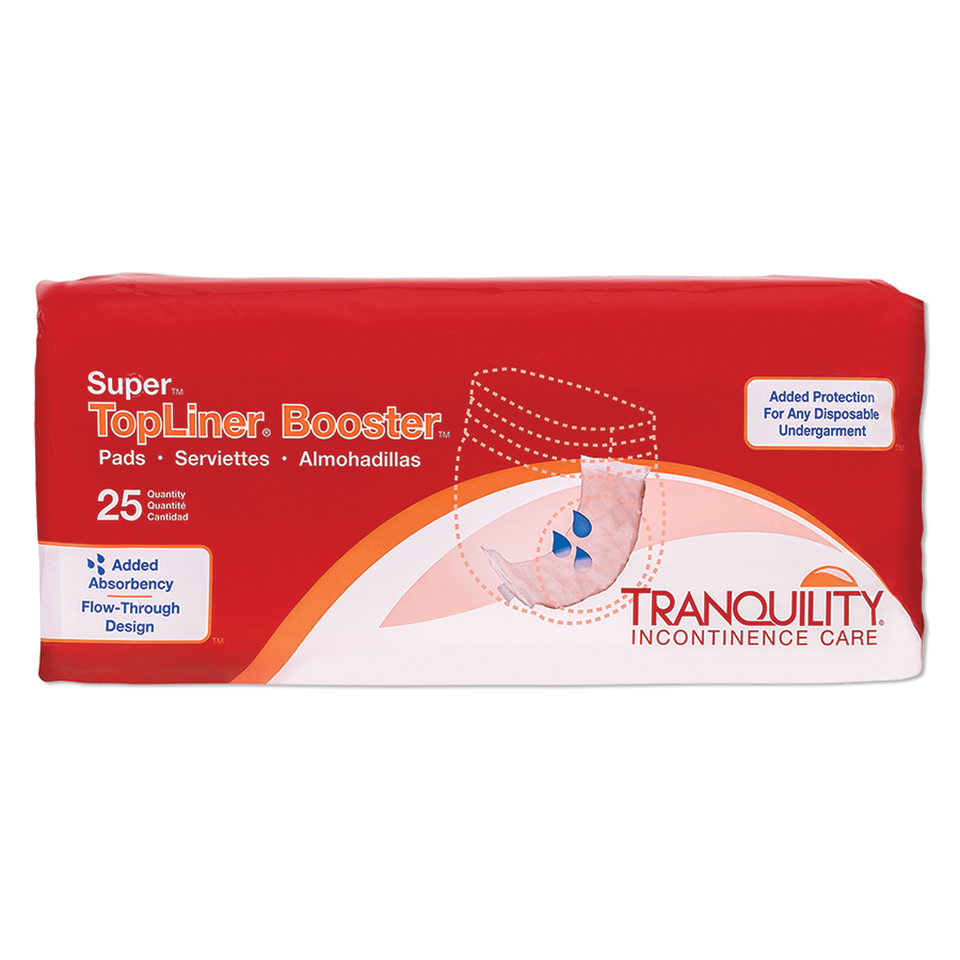 Tranquility® TopLiner® Booster Pad Super 25 Count Flow-Through Incontinence Booster Pad