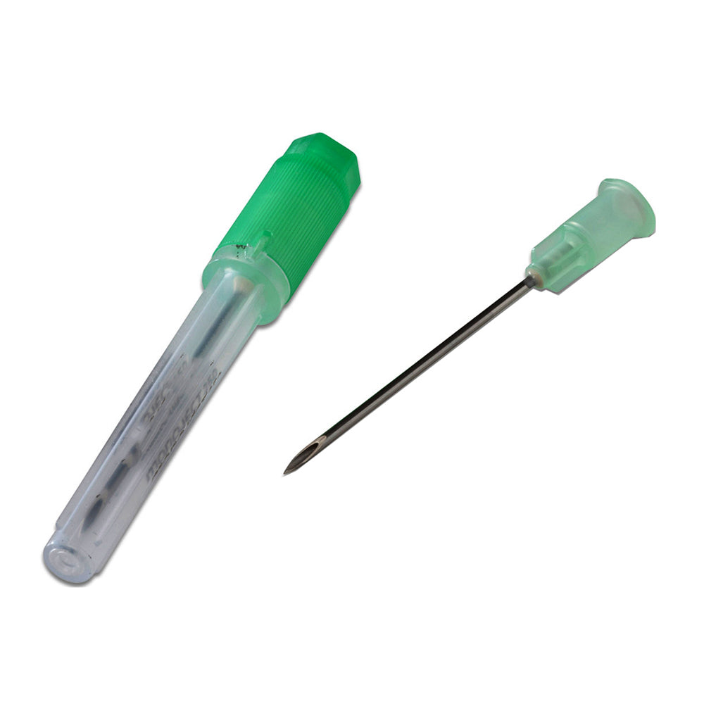 Monoject SoftPack Standard Hypodermic Needle, Polypropylene Hub 18 G x 1-1/2", Grey - B Bevel