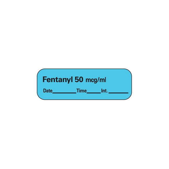 Anesthesia Label, 1" Core, W1/2" X L1-1/2"