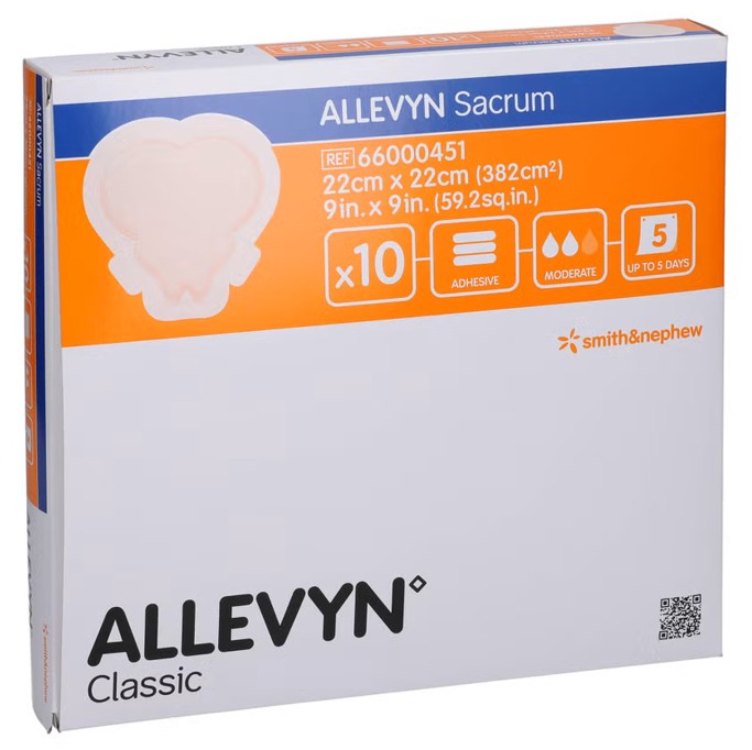 Pansement adhésif hydrocellulaire en mousse ALLEVYN™, Sacrum