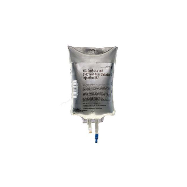 Solution injectable de dextrose à 5 % et de chlorure de sodium à 0,45 %, 1000 mL