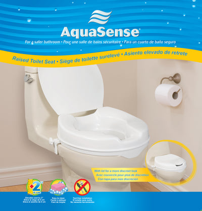 Aquasense Raised Toilet Seat With Lid
